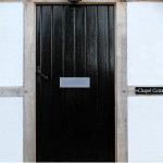 Modern Letterplate, new porch, C17th cottage